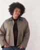 Noisy May Curve Noisy May Curve jacket with cuff and collar detail in brown - 1