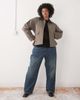 Noisy May Curve Noisy May Curve jacket with cuff and collar detail in brown - 3