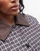 Noisy May Curve Noisy May Curve lightweight quilted jacket with corduroy contrast collar in brown plaid - 3