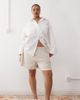 Noisy May Curve Noisy May Curve linen mix shorts in oatmeal-Neutral - 1