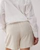 Noisy May Curve Noisy May Curve linen mix shorts in oatmeal-Neutral - 4
