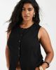 Noisy May Curve Noisy May Curve linen mix vest in black - 1