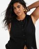 Noisy May Curve Noisy May Curve linen mix vest in black - 3