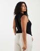 Noisy May Curve Noisy May Curve linen mix vest in black - 4