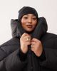 Noisy May Curve Noisy May Curve longline padded coat with oversized hood in black - 2