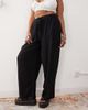 Noisy May Curve Noisy May Curve loose fit linen mix pants in black - 4