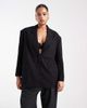 Noisy May Curve Noisy May Curve oversize blazer in black pinstripe - 2