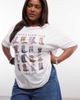 Noisy May Curve Noisy May Curve oversize T-shirt with cowboy boots graphic in white - 3