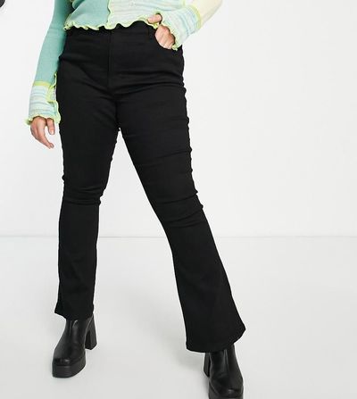 Noisy May Curve Noisy May Curve Sallie high waisted flare jeans in black
