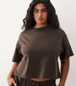 Noisy May Curve Noisy May Curve short sleeve jersey tee in washed brown - part of a set