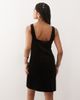 Noisy May Noisy May 90s mini dress with bow back detail in black velvet - 4