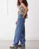 Noisy May Noisy May Alexa mid rise straight leg jeans in mid blue denim - 3
