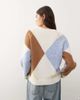 Noisy May Noisy May argyle sweater in beige plaid-Neutral - 2