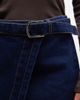 Noisy May Noisy May asymmetric slit denim mini skirt with belt in dark blue - 2