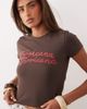 Noisy May Noisy May baby tee with tropicana print in brown - 3