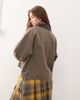 Noisy May Noisy May barn jacket with faux leather collar detail in brown - 2