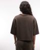 Noisy May Noisy May boxy crop T-shirt in washed brown - part of a set-White - 3