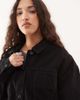 Noisy May Noisy May boxy cropped denim jacket in black - 4