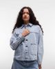 Noisy May Noisy May boxy jacket in light blue denim - 1