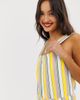 Noisy May Noisy May bright stripe wide leg jumpsuit-White - 3