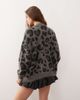 Noisy May Noisy May brushed knit leopard cardigan in gray - 4