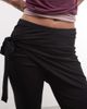 Noisy May Noisy May capri pants with scarf detail in black - 4