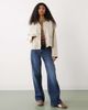 Noisy May Noisy May contrast collar lightweight barn jacket in stone-White - 2