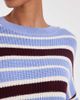 Noisy May Noisy May crew neck knit sweater in blue and burgundy stripes - 2