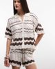 Noisy May Noisy May crochet polo in beige & brown - part of a set-Neutral - 1