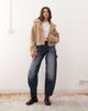 Noisy May Noisy May cropped teddy jacket in beige-White - 2