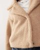 Noisy May Noisy May cropped teddy jacket in beige-White - 3