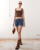Noisy May Noisy May Debby denim shorts in mid wash blue - 1