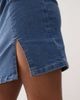Noisy May Noisy May denim mini skirt with slit in in mid blue - 3