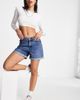 Noisy May Noisy May denim Mom shorts in medium blue-Blues - 1