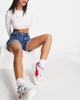 Noisy May Noisy May denim Mom shorts in medium blue-Blues - 4