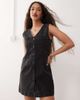 Noisy May Noisy May denim vest mini dress in washed black - 1