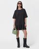 Noisy May Noisy May dropped hem t-shirt dress with seam detailing in washed black - 1