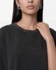 Noisy May Noisy May dropped hem t-shirt dress with seam detailing in washed black - 3