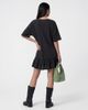 Noisy May Noisy May dropped hem t-shirt dress with seam detailing in washed black - 4