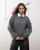 Noisy May Noisy May exposed seam detail sweater in gray - 2