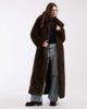 Noisy May Noisy May faux fur maxi coat in dark brown - 1
