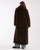 Noisy May Noisy May faux fur maxi coat in dark brown - 3