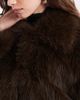 Noisy May Noisy May faux fur maxi coat in dark brown - 4