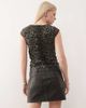 Noisy May Noisy May faux leather biker mini skirt in washed black - 4
