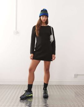 Noisy May Noisy May flare sleeve knit mini dress in black