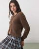 Noisy May Noisy May fluffy cardigan in chocolate-Brown - 1