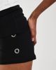 Noisy May Noisy May fold over micro shorts with eyelet detail in black - 4
