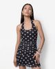 Noisy May Noisy May halterneck mini dress in black polka dot print - 1