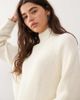 Noisy May Noisy May high neck knit sweater in cream-White - 3