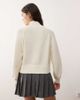 Noisy May Noisy May high neck knit sweater in cream-White - 4